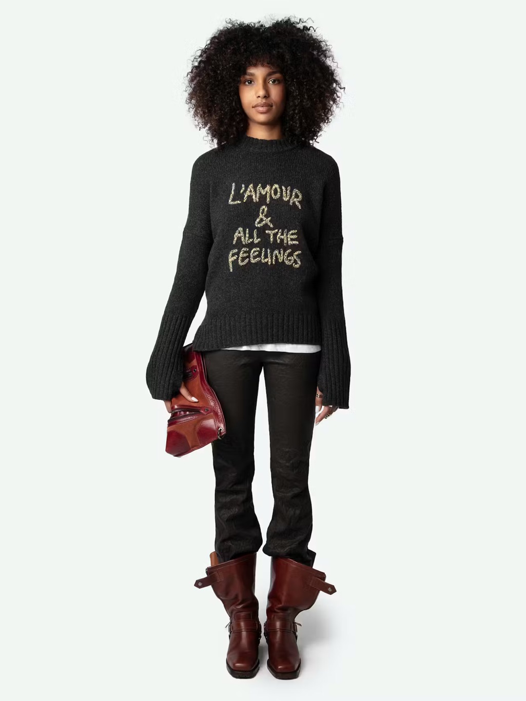 Zadig & Voltaire Malta Lâamour & All The Feelings - Charcoal Gray Sweater